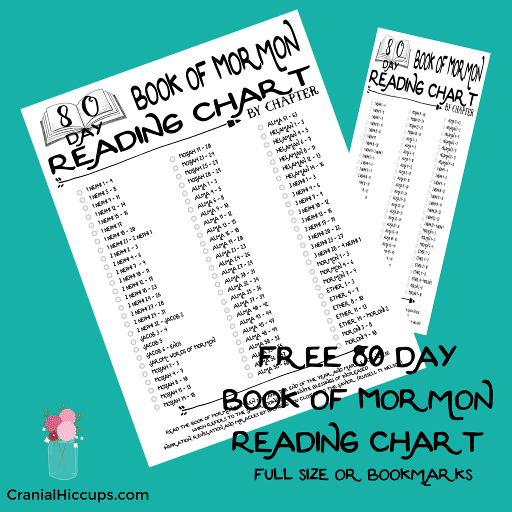 book of mormon reading chart – cranial hiccups