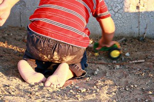 Playing in the dirt