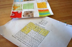 Sew-doku pattern using a Sudoku puzzle