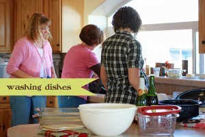 thanksgiving 2011 washing dishes