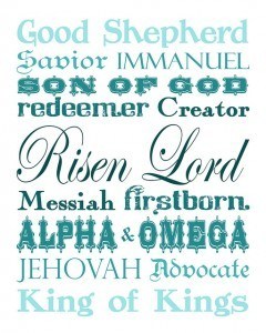 Names of Christ - teal