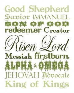Names of Christ - green