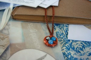 Joy birds nest necklace