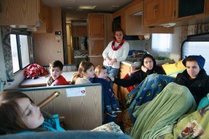 riding in the motor home