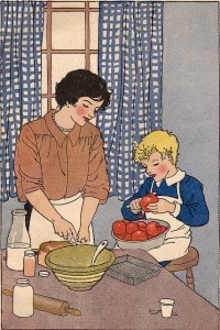 Jimmie Dale helps mother bake ill by M. Davis