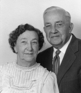 Florence Emma Ashton and Charles Worthen Gibbs (Peter's grand parents) on their 50th wedding anniversary