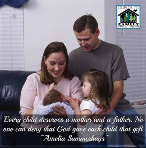 Every child deserves a mother and father - Amelia