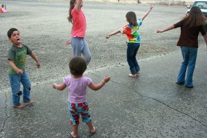 dancing in the rain