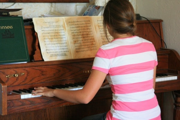 playing piano