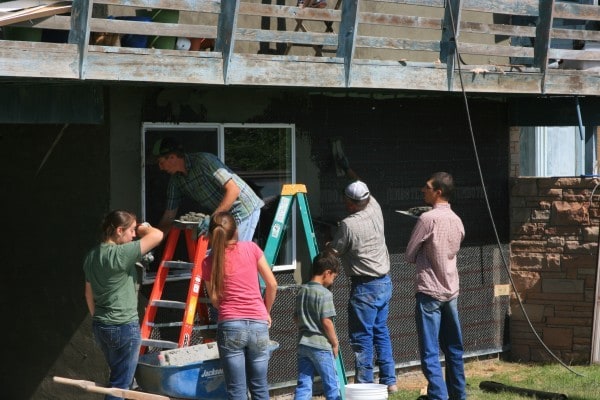 adding stucco to walls