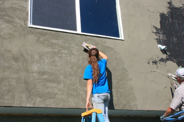 texturing the stucco