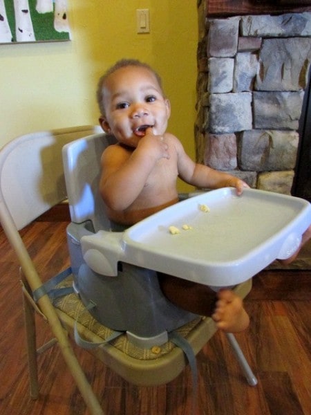 baby in high chair