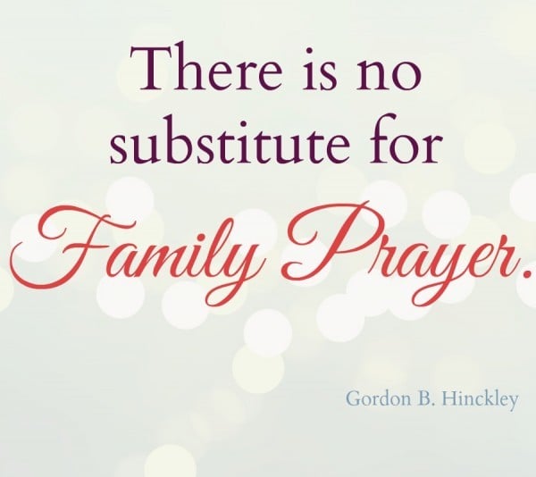 no substitute for family prayer