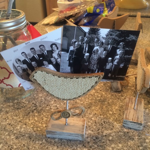 Make family puzzles by adhering pictures to 1/2 in mdf board and cutting out with a scroll saw.