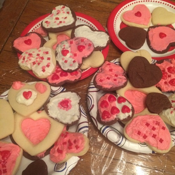 valentine sugar cookies