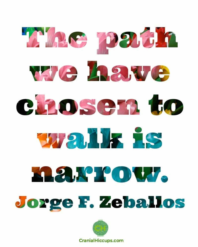 The path we have chosen to walk is narrow. Jorge F Zeballos #ldsconf