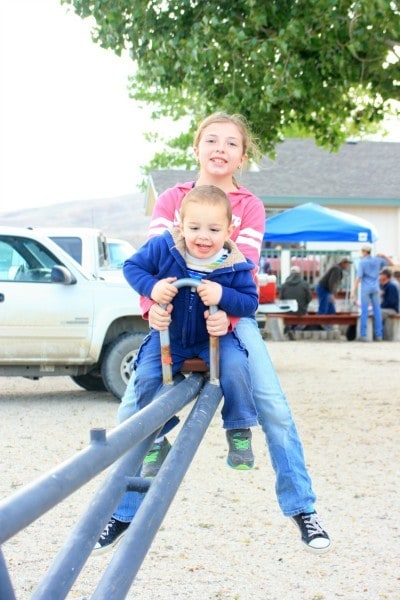 Jason and Lindy on see saw