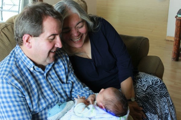 Grandma and Grandpa V with Henry