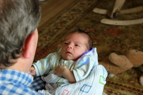 Henry staring at Grandpa V