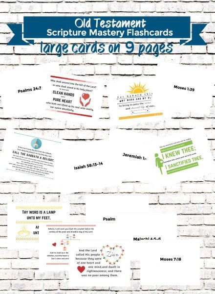 Large Old Testament Scripture Mastery flashcards