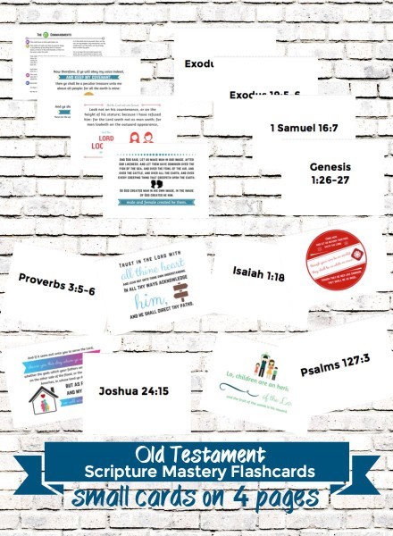 Small Old Testament Scripture Mastery Flashcards for Seminary