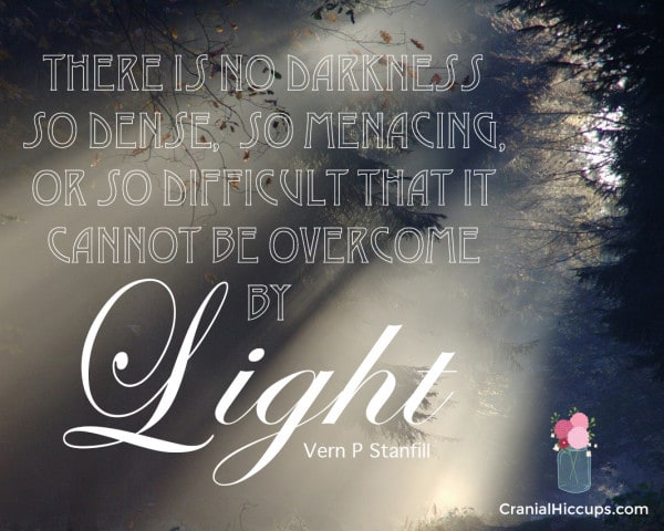 There is no darkness so dense, so menacing, or so difficult that it cannot be overcome by light. Vern P. Stanfill #LDSConf #ElderStanfill