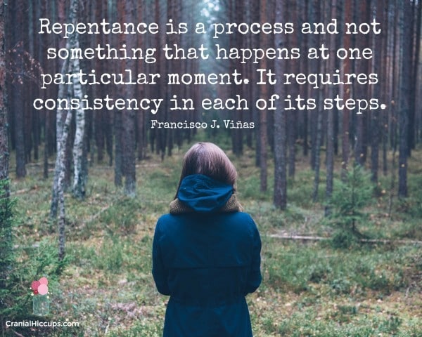 Repentance is a process and not something that happens at one particular moment. It requires consistency in each of its steps. Francisco J. Vinas #LDSConf #ElderVinas