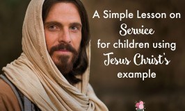 This super simple lesson on service teaches children about following Jesus's example to serve others.