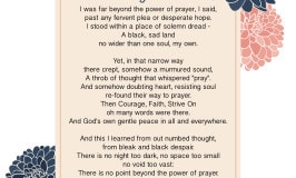 A poem about depression and prayer