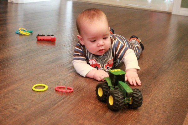 Henry playing on the floor