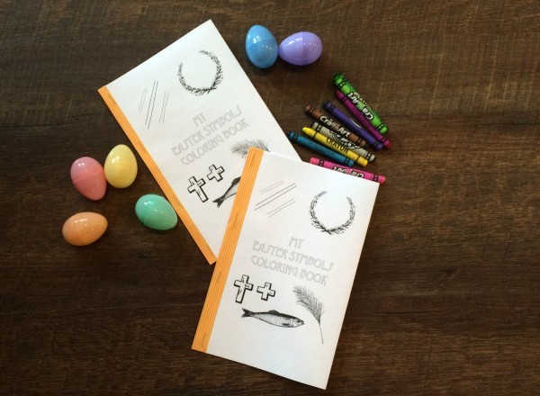 Easter symbols coloring book