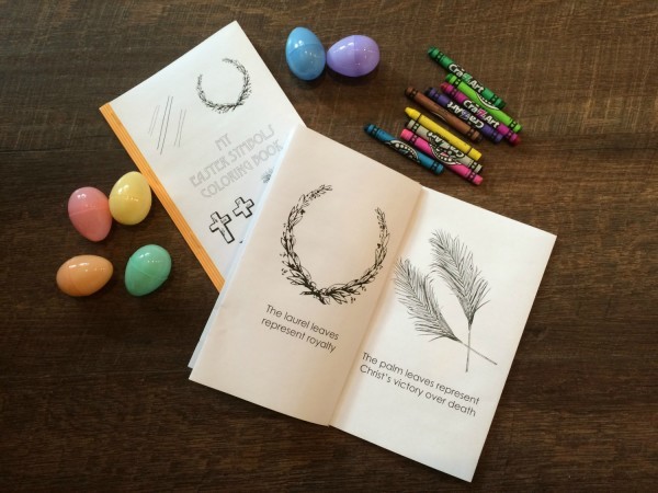 Easter symbols coloring book