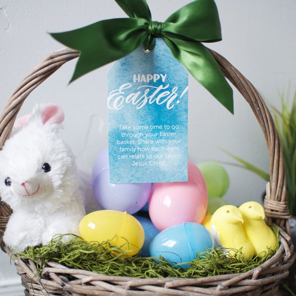 Easter basket tag