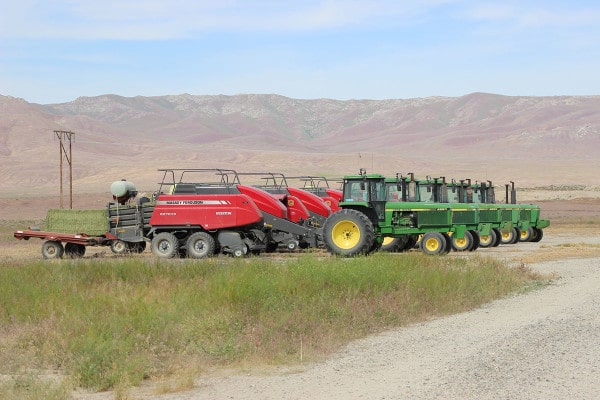 Balers parked