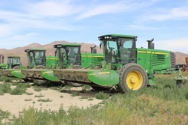 Swathers parked