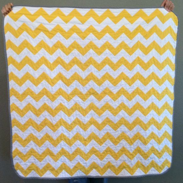 Chevron Zig Zag Rag Quilt front