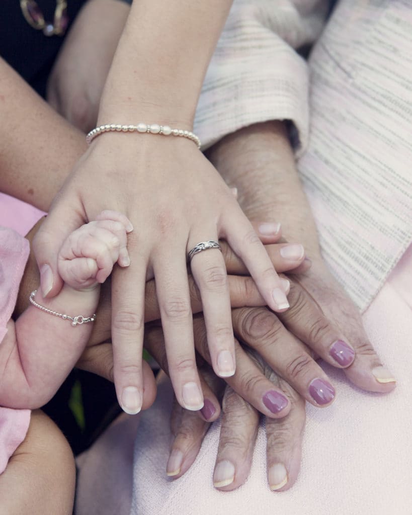 5 generations photo of hands