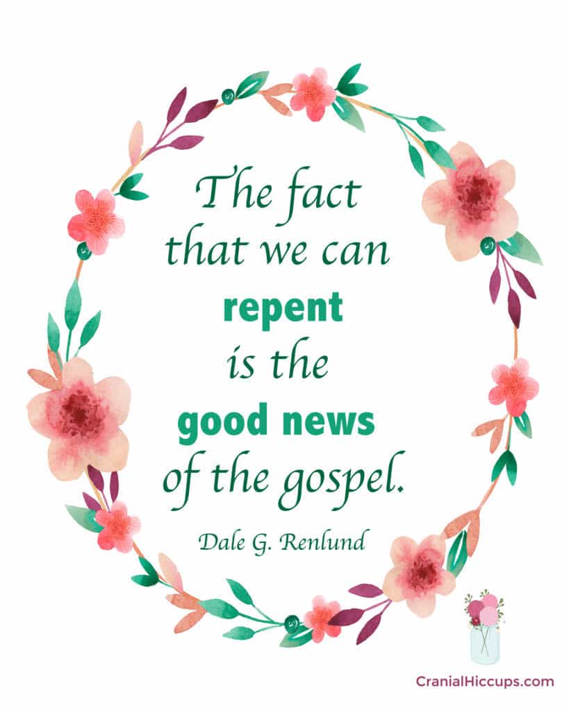 "The fact that we can repent is the good news of the gospel." Dale G. Renlund #LDSConf