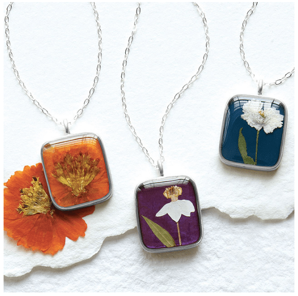 birth month flower necklace from uncommon goods