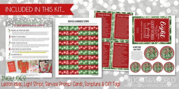 Our Gift to the Savior kit helps your family keep track of the service they perform as they help #LIGHTtheWORLD this Christmas season.