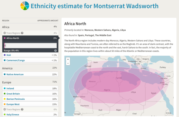 Ancestry.com DNA results Africa