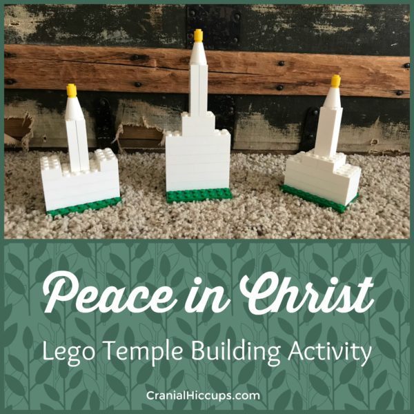 Build a Lego Temple piece by piece using quotes and questions centered around "Peace in Christ". Great for Young Men or Young Women mutual activities for 2018!