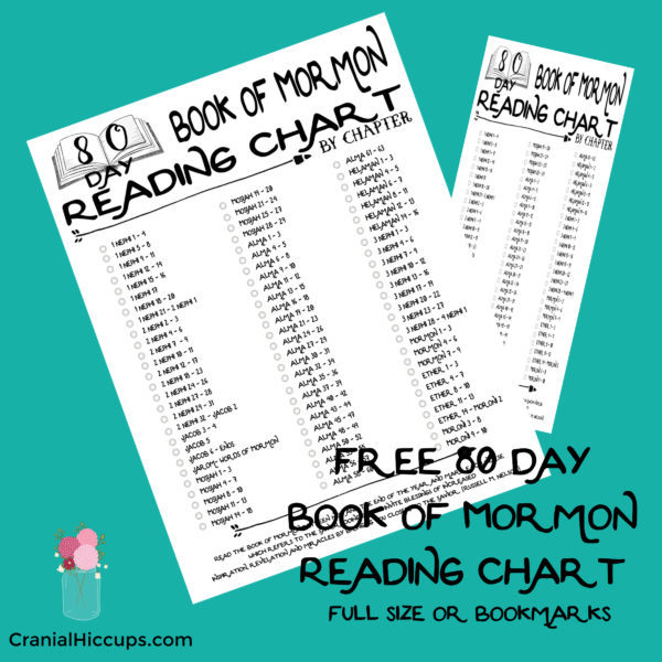 80 Day Book of Mormon reading chart 