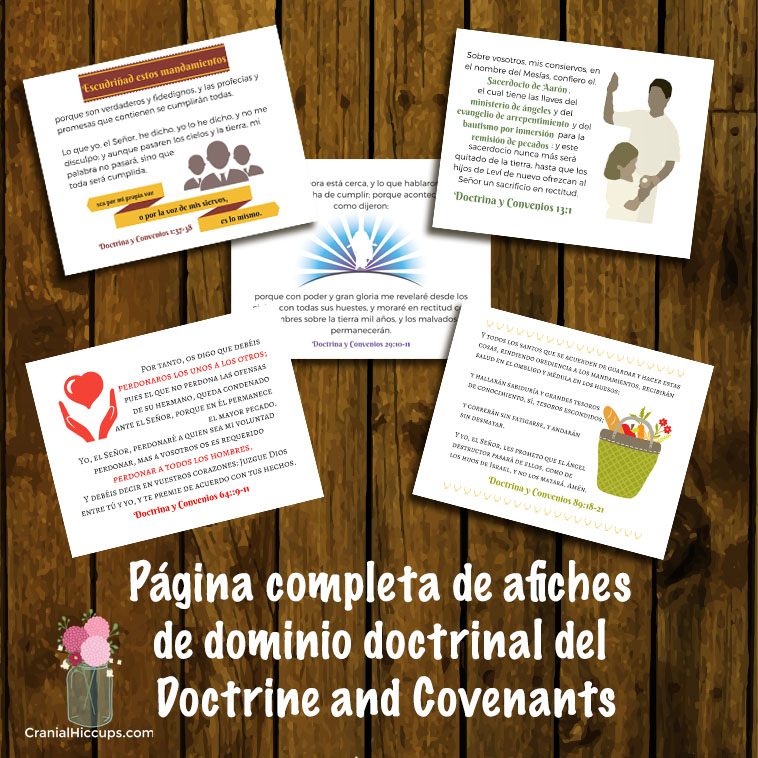 Página completa de afiches de dominio doctrinal del Doctrine and Covenants